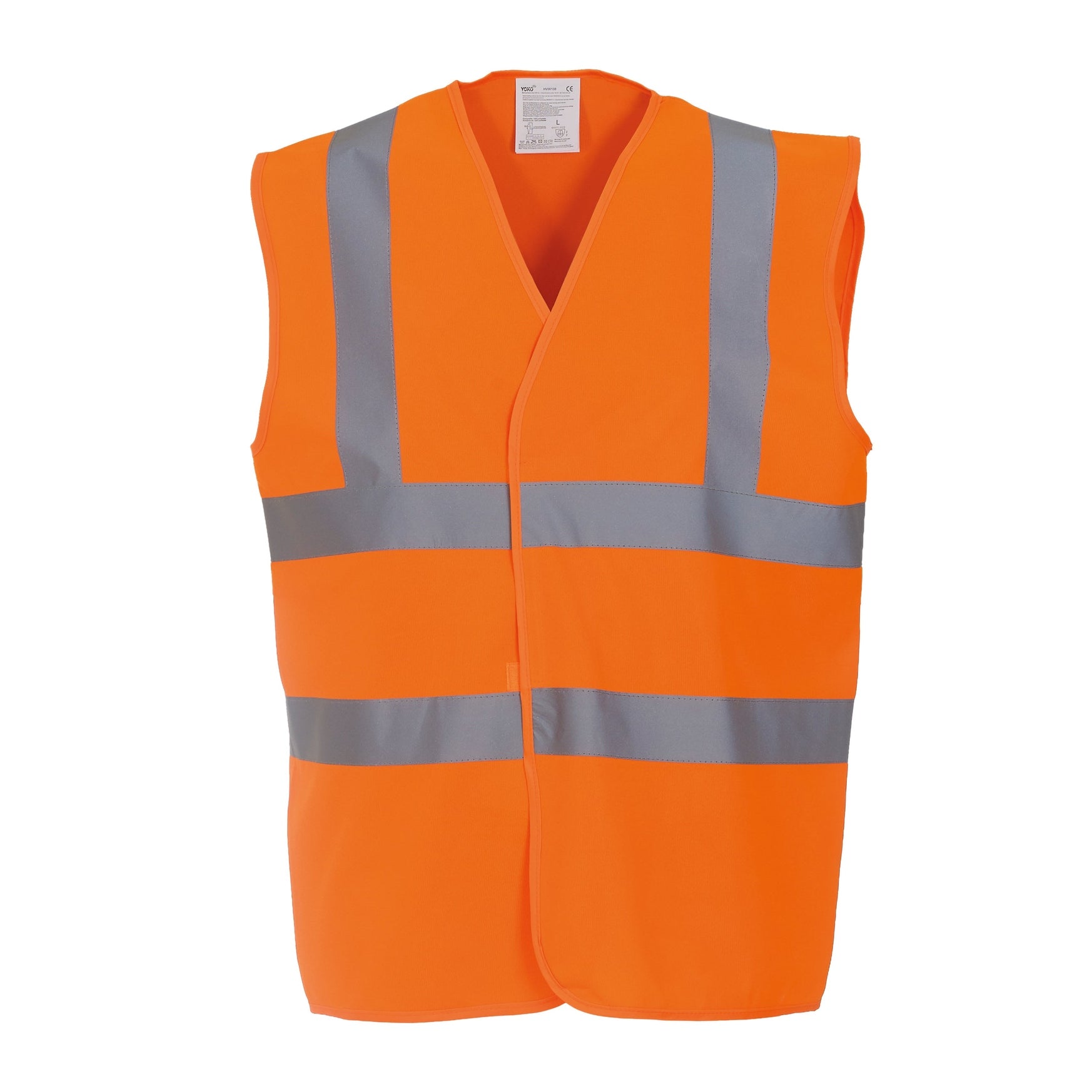 Yoko Hi-Vis 2-Band-And-Braces Waistcoat - Orange