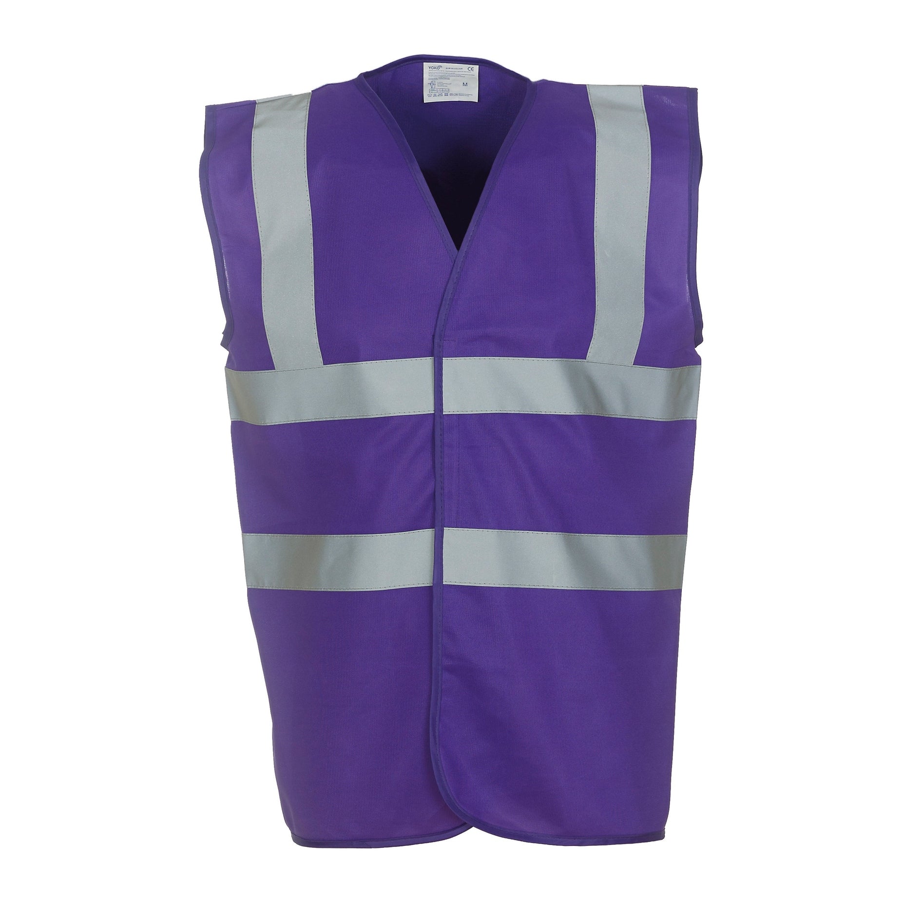 Yoko Hi-Vis 2-Band-And-Braces Waistcoat - Purple