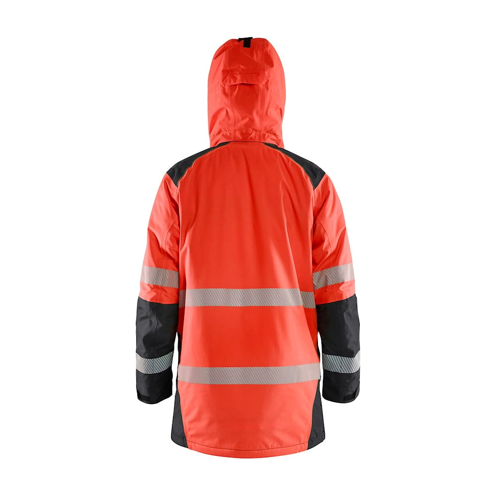 Blaklader Winter Parka Hi-Vis 4457 #colour_red-hi-vis-black