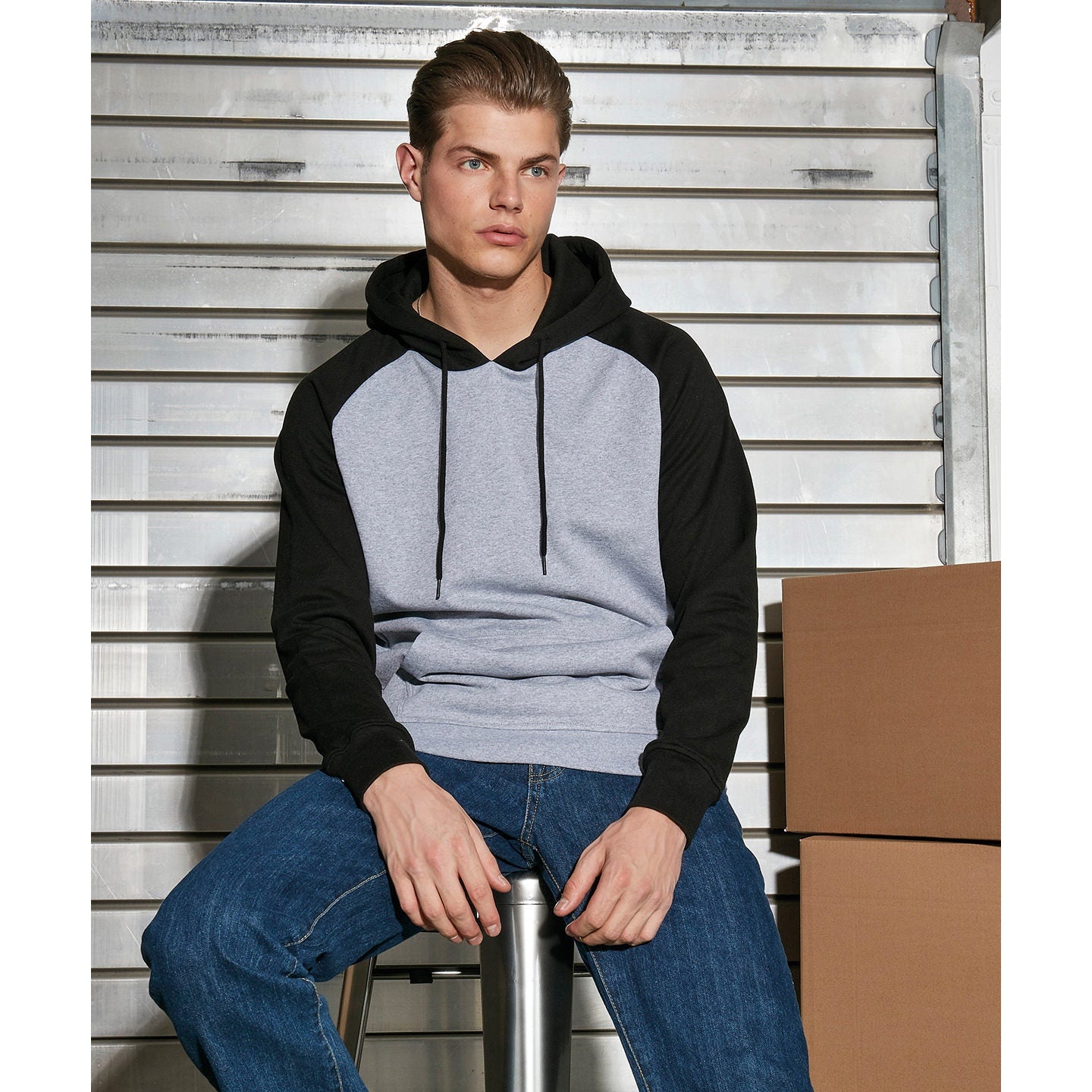 Build Your Brand Basic Basic Raglan Hoodie