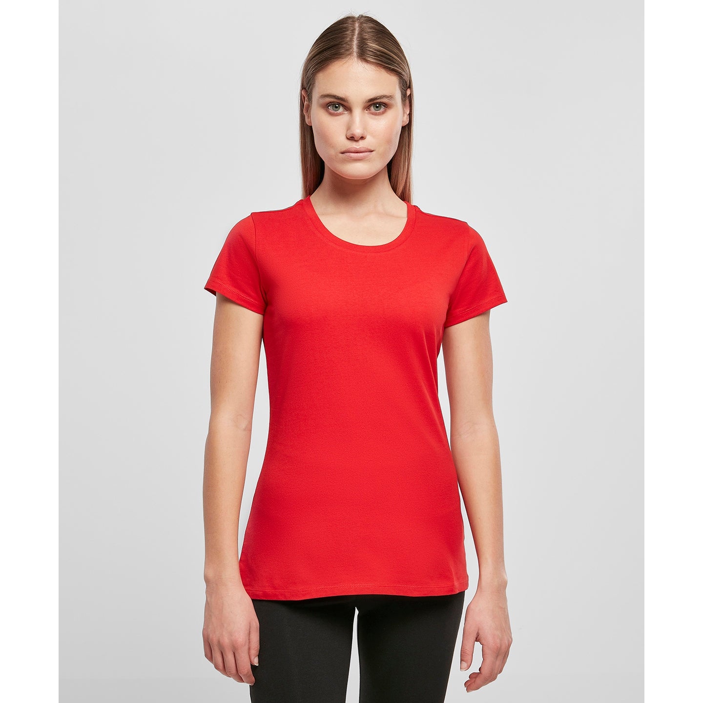 Build Your Brand Basic Women's Basic Tee - City Red