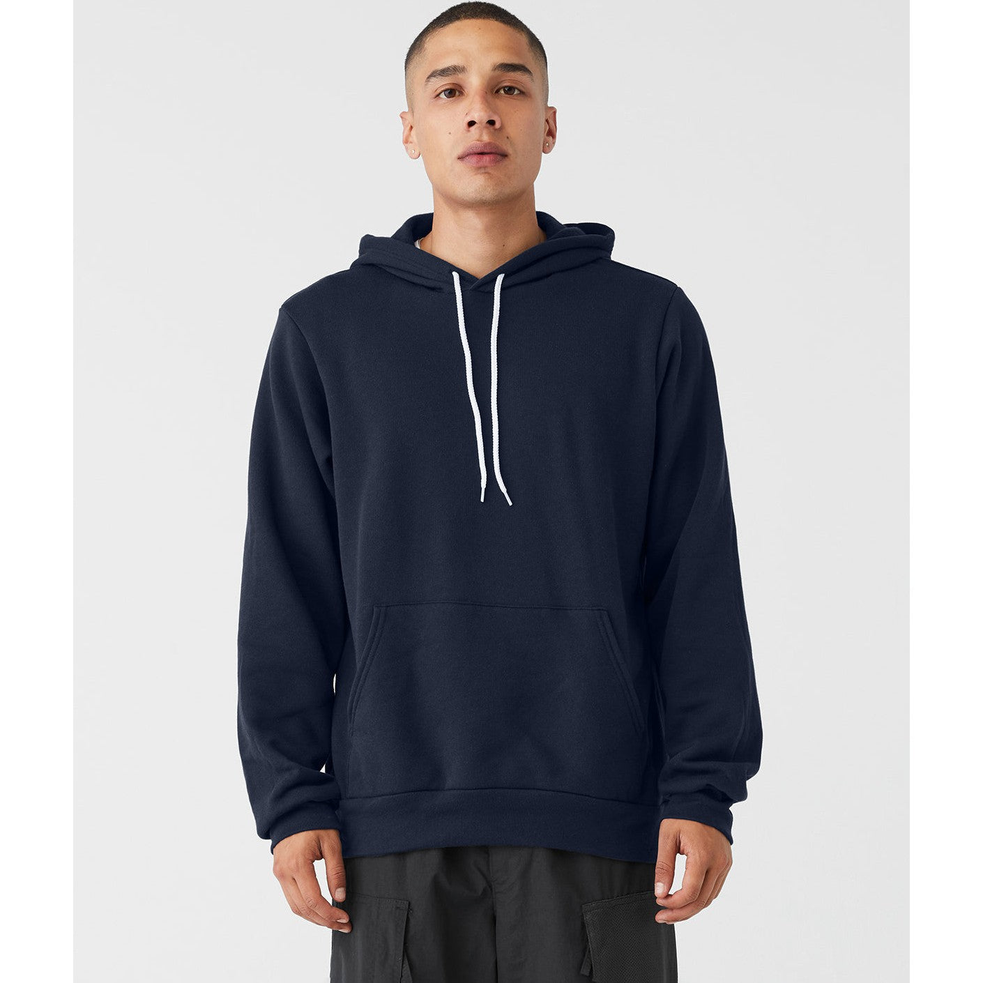 Bella Canvas Unisex Polycotton Fleece Pullover Hoodie - Navy