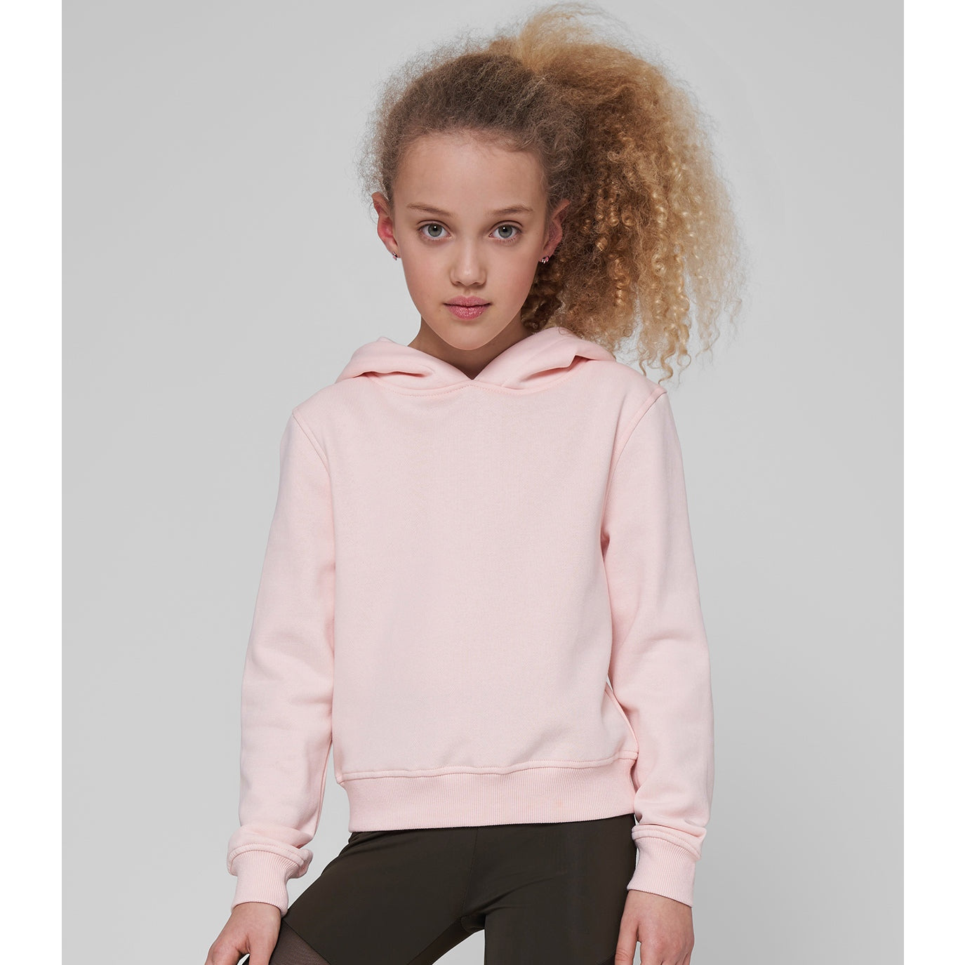 Build Your Brand Girls Cropped Sweat Hoodie