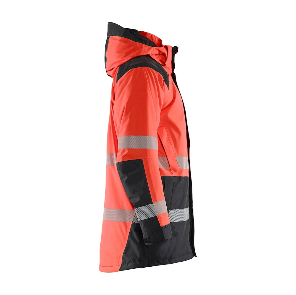Blaklader Winter Parka Hi-Vis 4457 #colour_red-hi-vis-black