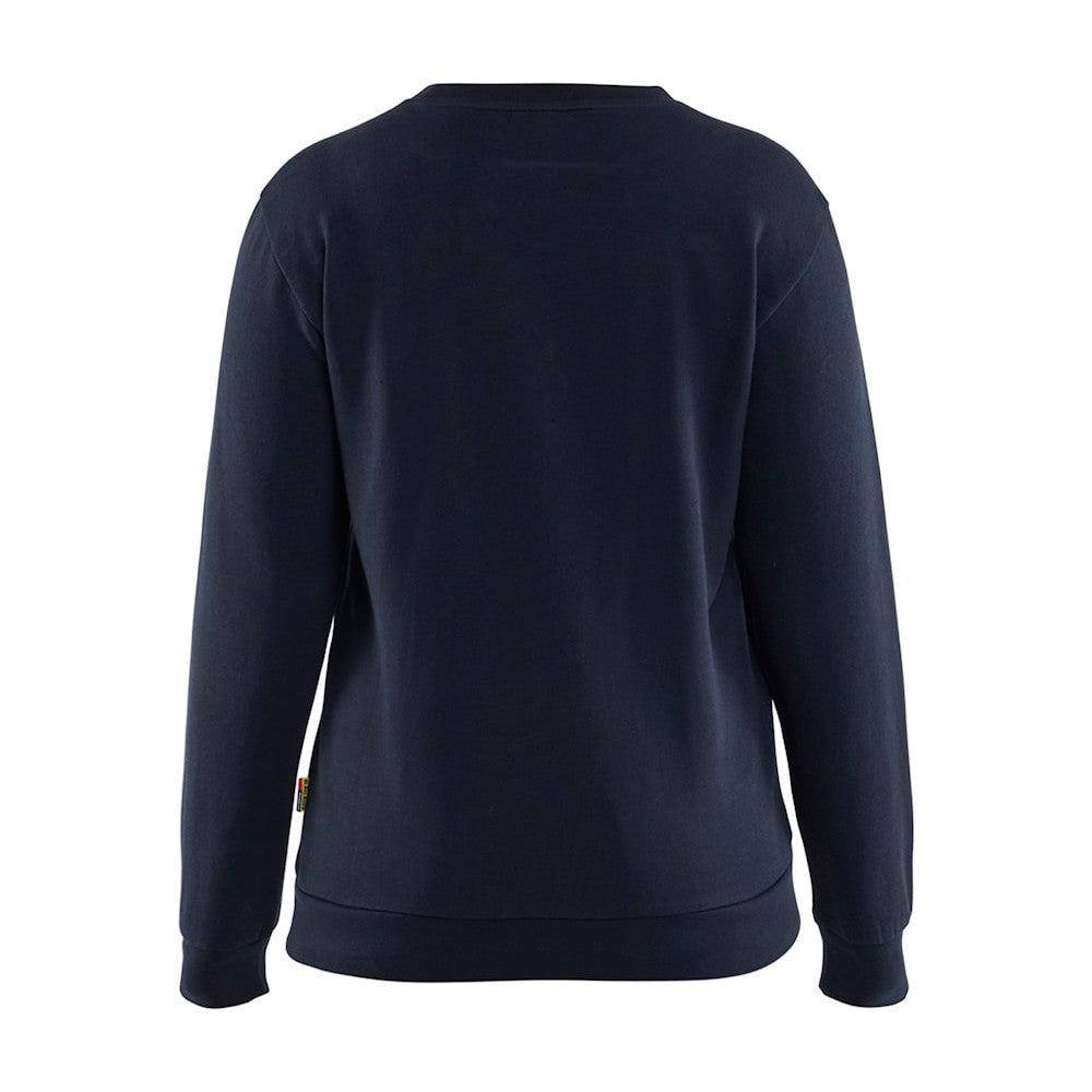 Blaklader Sweatshirt Women 3408 #colour_dark-navy-blue-hi-vis-yellow