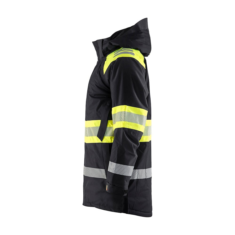 Blaklader Winter Parka Hi-Vis 4485 #colour_black-hi-vis-yellow