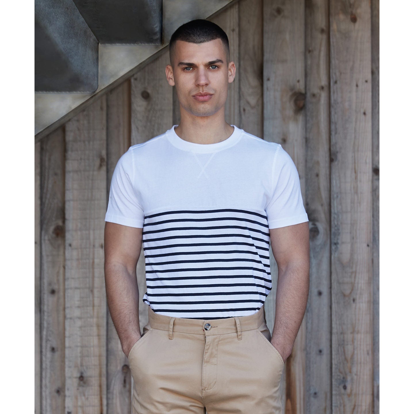 Front Row Short-Sleeved Breton T
