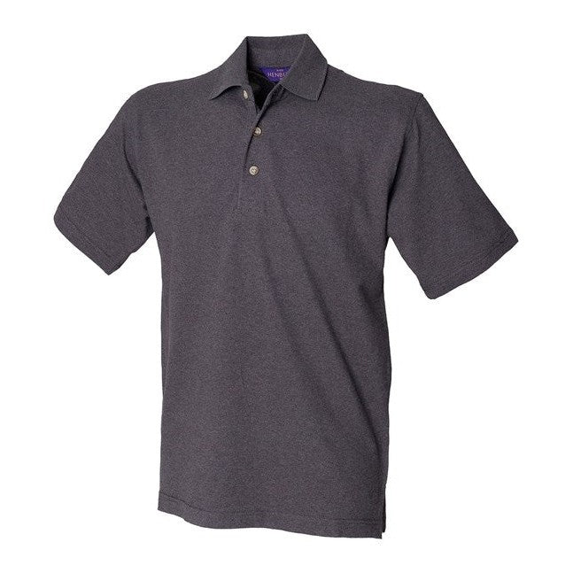 Henbury Classic Cotton Piqué Polo With Stand-Up Collar