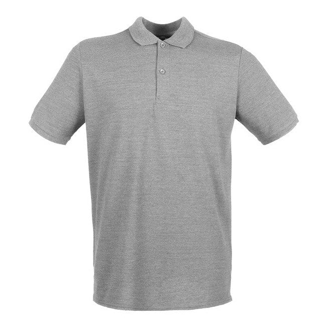 Henbury Micro-Fine Piqué Polo Shirt - Heather Grey*