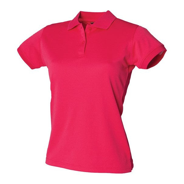 Henbury Women's Coolplus® Polo Shirt - Bright Pink