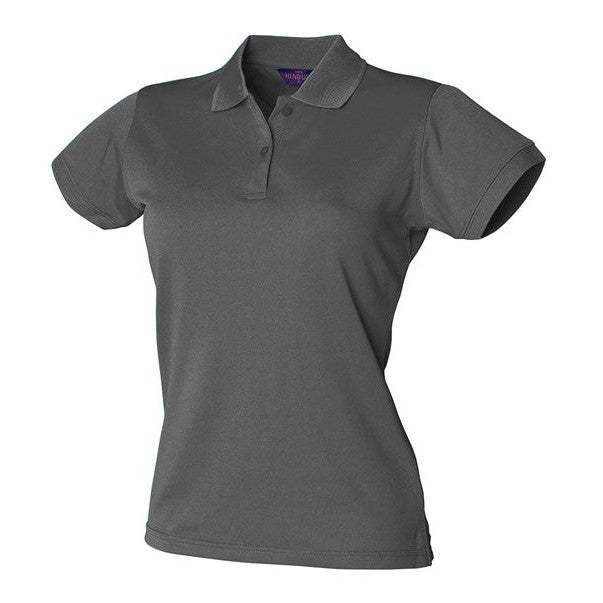 Henbury Women's Coolplus® Polo Shirt - Charcoal Grey