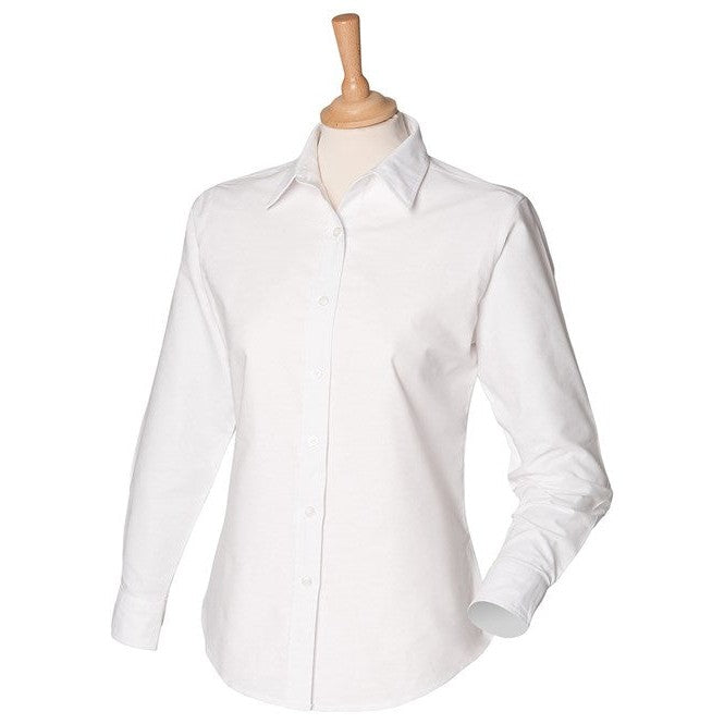 Henbury Women's Classic Long Sleeve Oxford Shirt