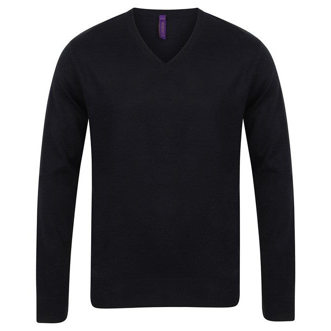 Henbury 12 Gauge V-Neck Jumper