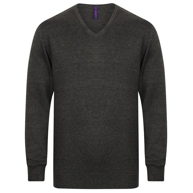 Henbury 12 Gauge V-Neck Jumper