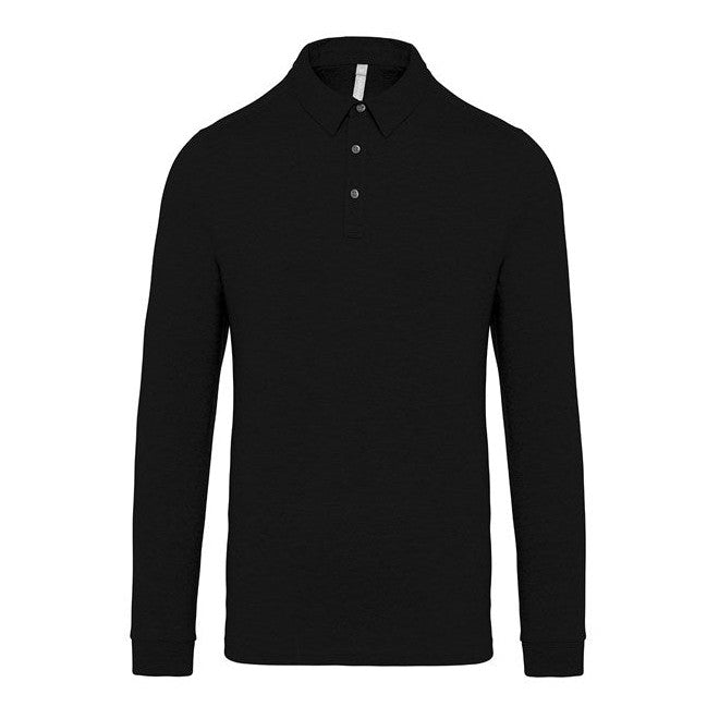 Kariban Jersey Knit Long Sleeve Polo Shirt