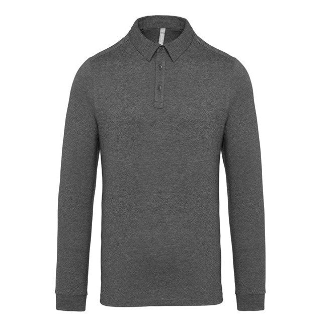 Kariban Jersey Knit Long Sleeve Polo Shirt