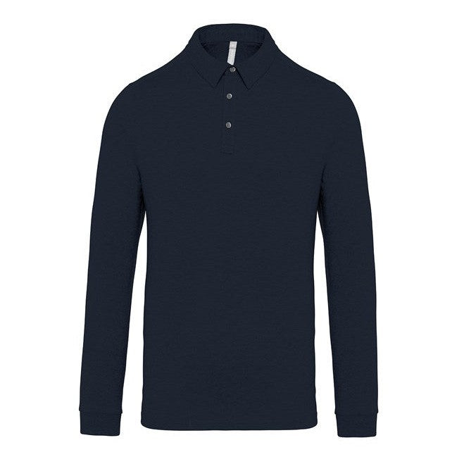 Kariban Jersey Knit Long Sleeve Polo Shirt