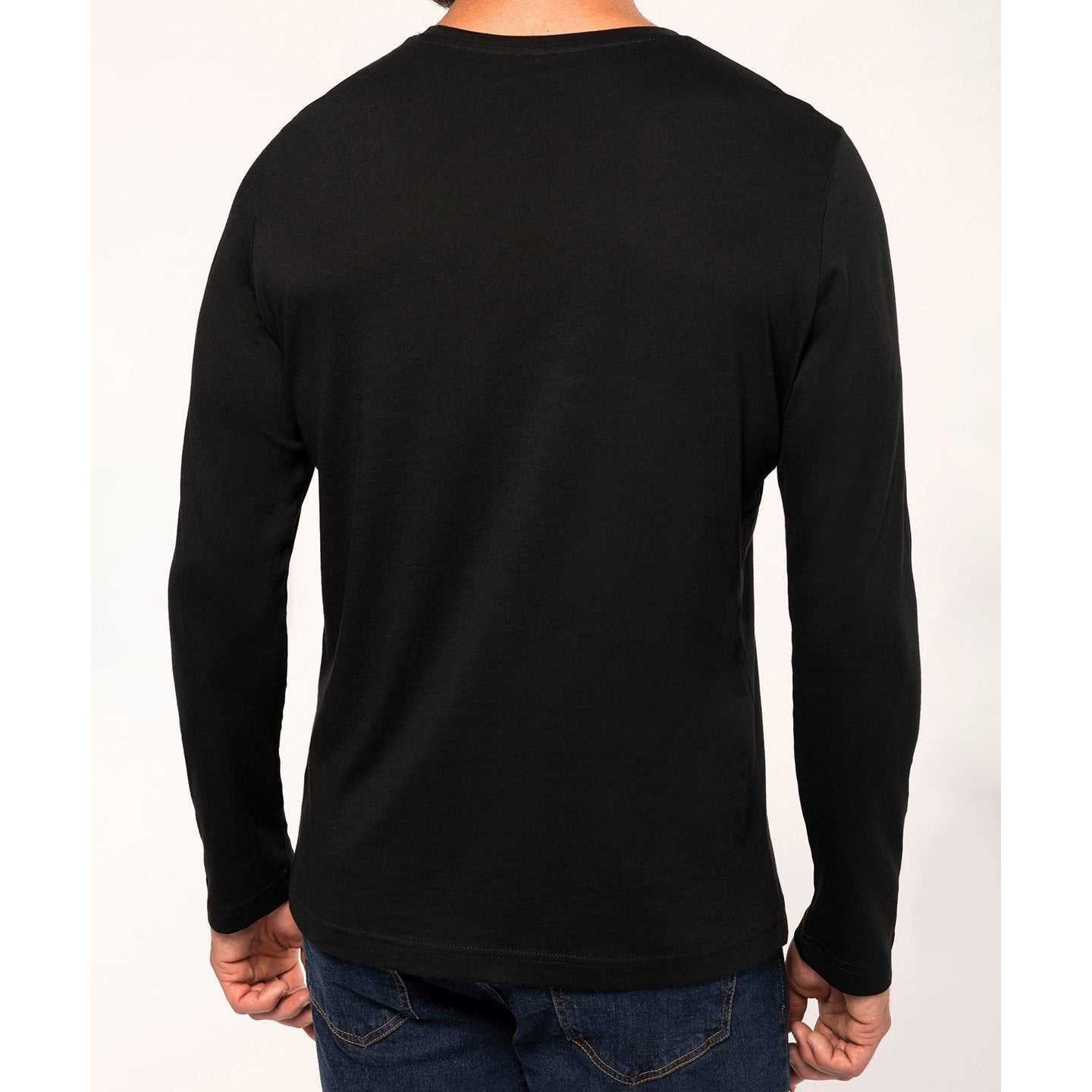 Kariban Men's Long-Sleeved Crew Neck T-Shirt