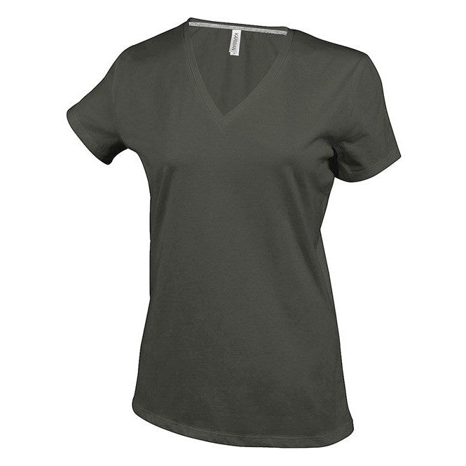 Kariban Ladies' Short-Sleeved V-Neck T-Shirt