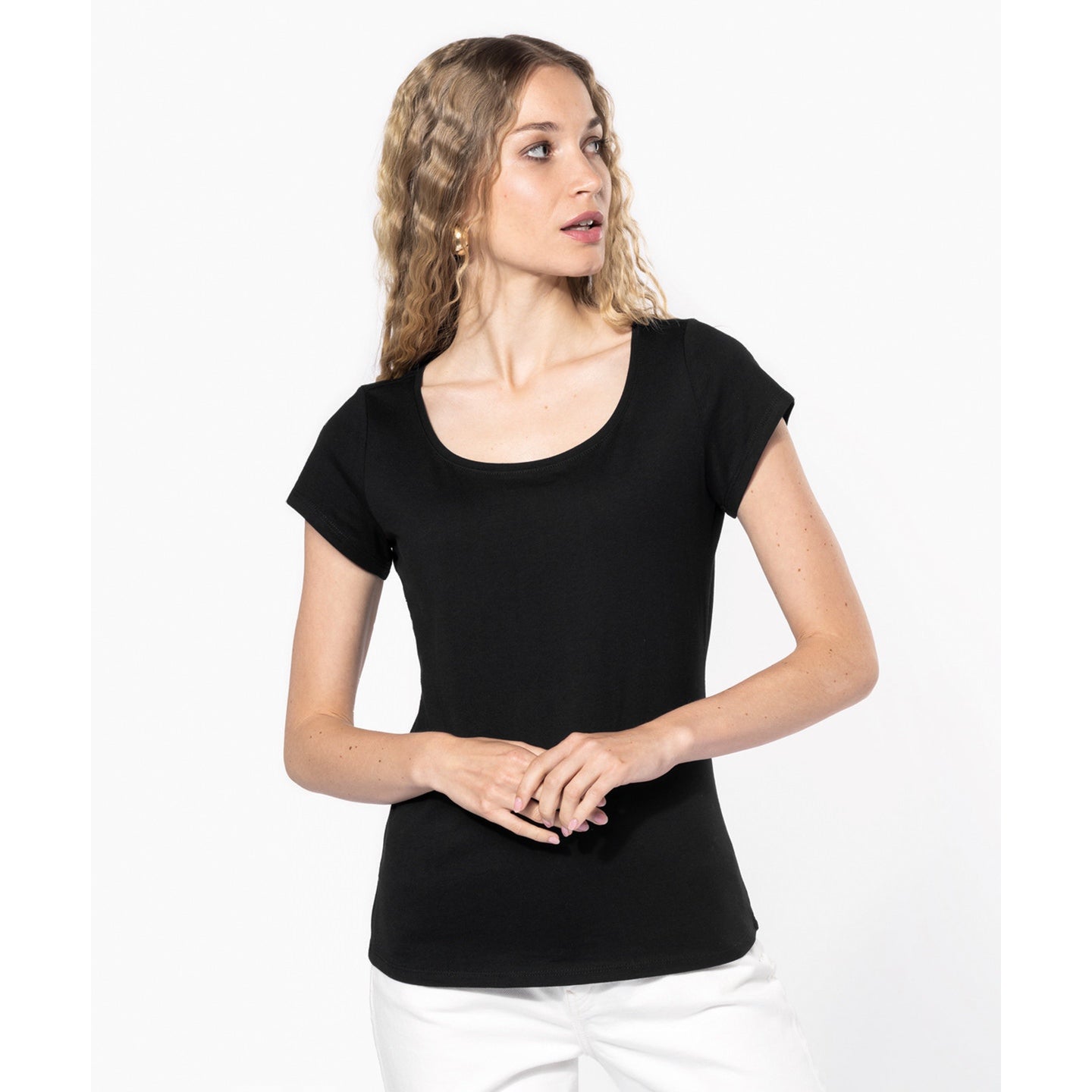 Kariban Ladies Boat Neck Short-Sleeved T-Shirt