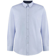 Kustom Kit Contrast Premium Oxford Shirt (Button-Down Collar) Long-Sleeved (Tailored Fit)