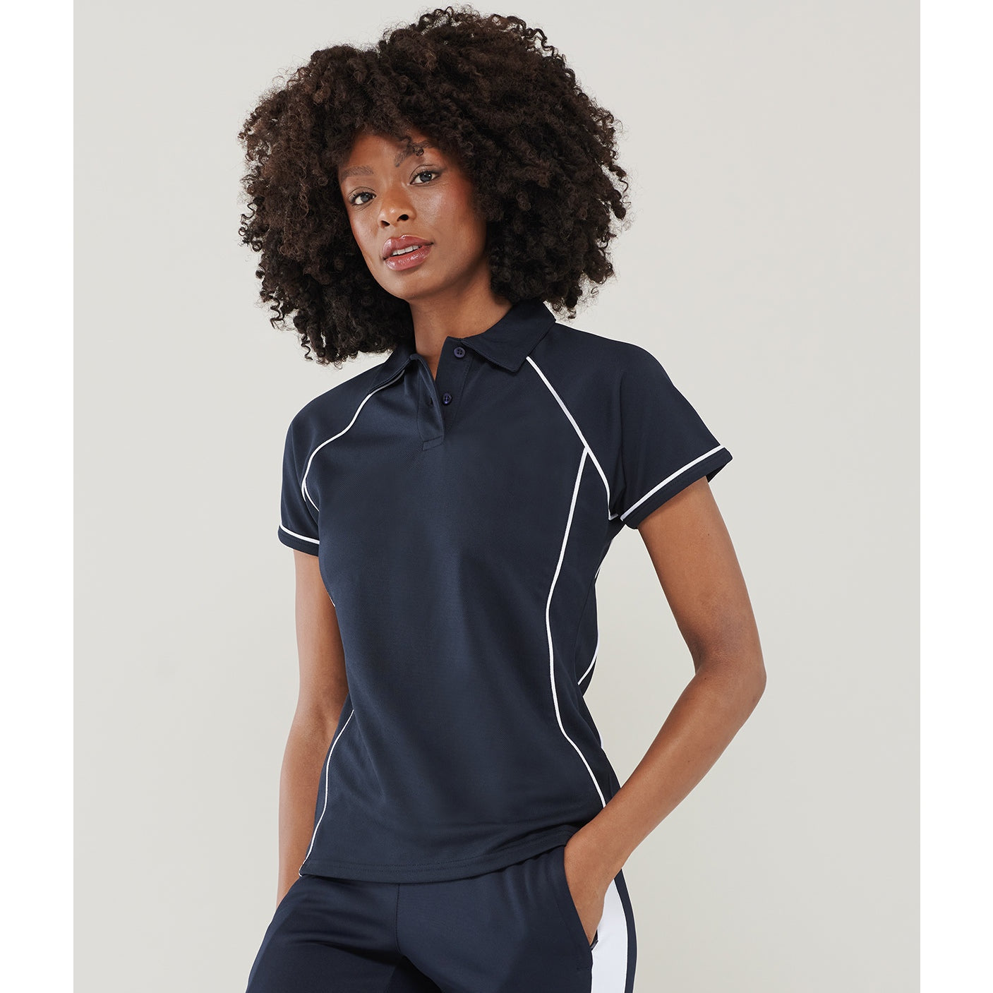 Finden & Hales Women's Piped Performance Polo