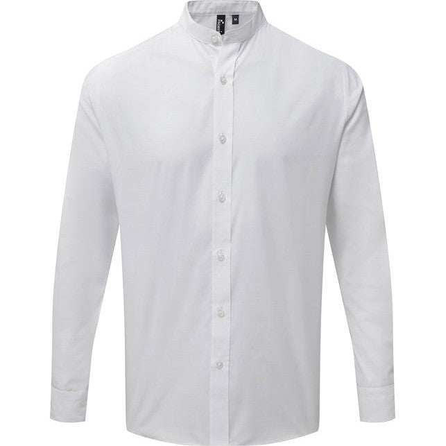 Premier Banded Collar Grandad Long Sleeve Shirt
