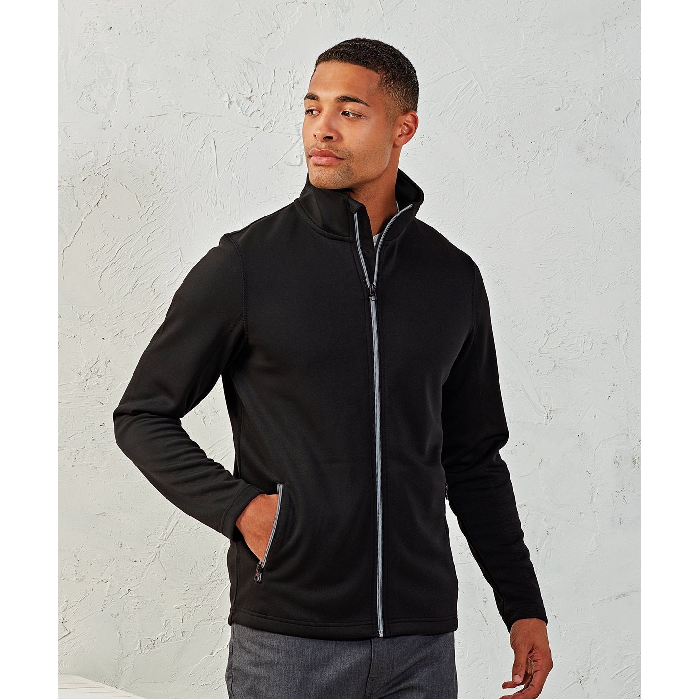 Premier Men's Spun Dyed Sustainable Zip-Through Sweatshirt