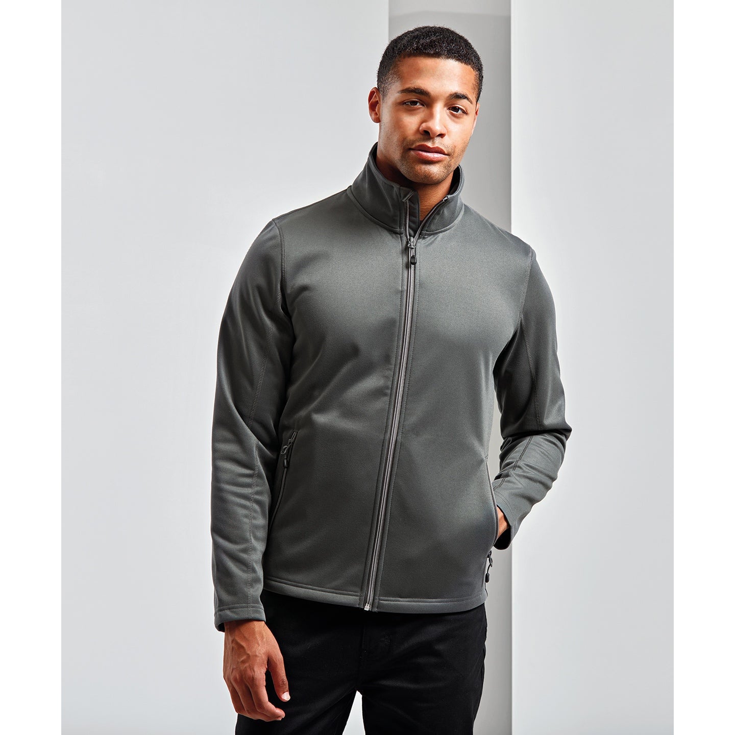 Premier Men's Spun Dyed Sustainable Zip-Through Sweatshirt