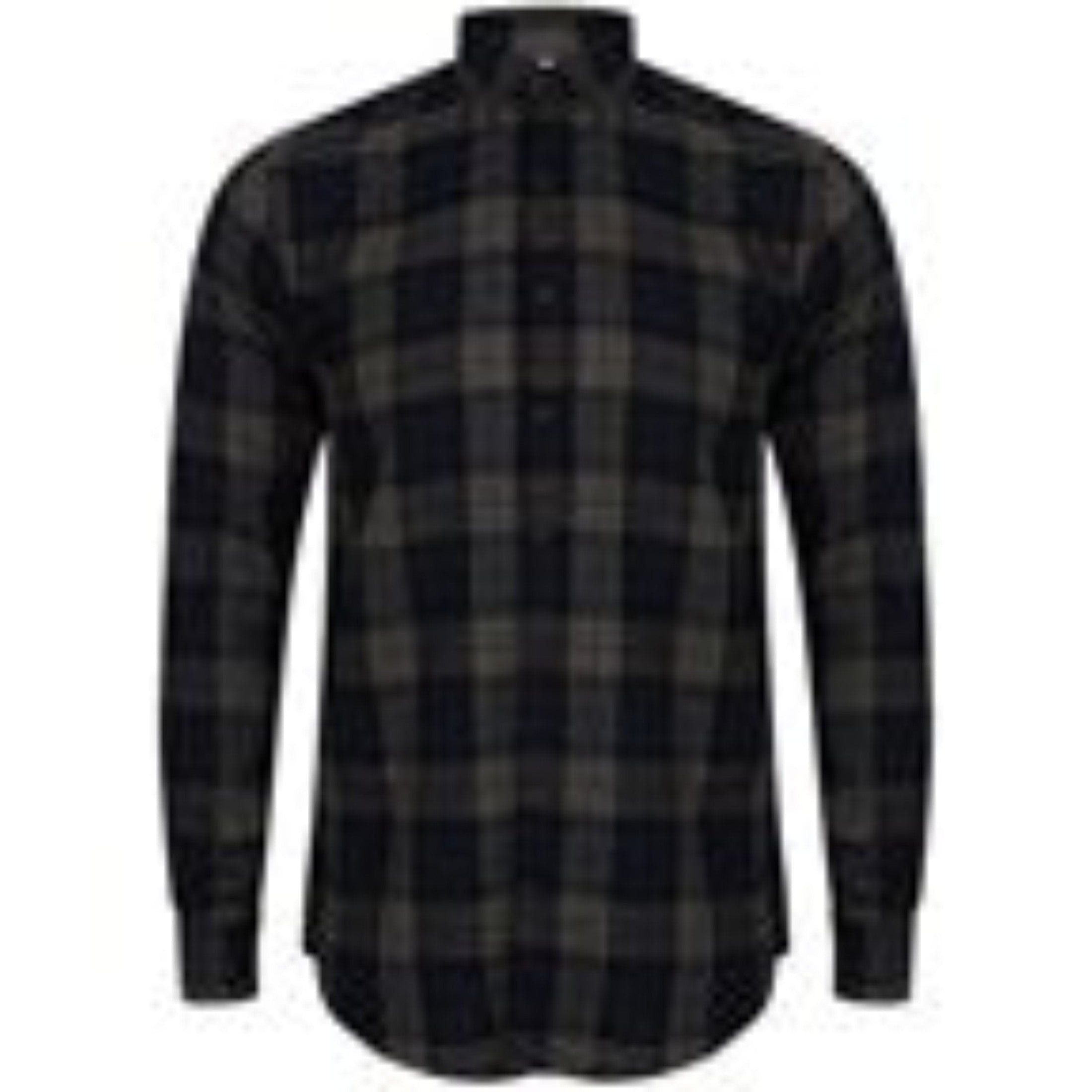 Sf Brushed Check Casual Shirt With Button-Down Collar