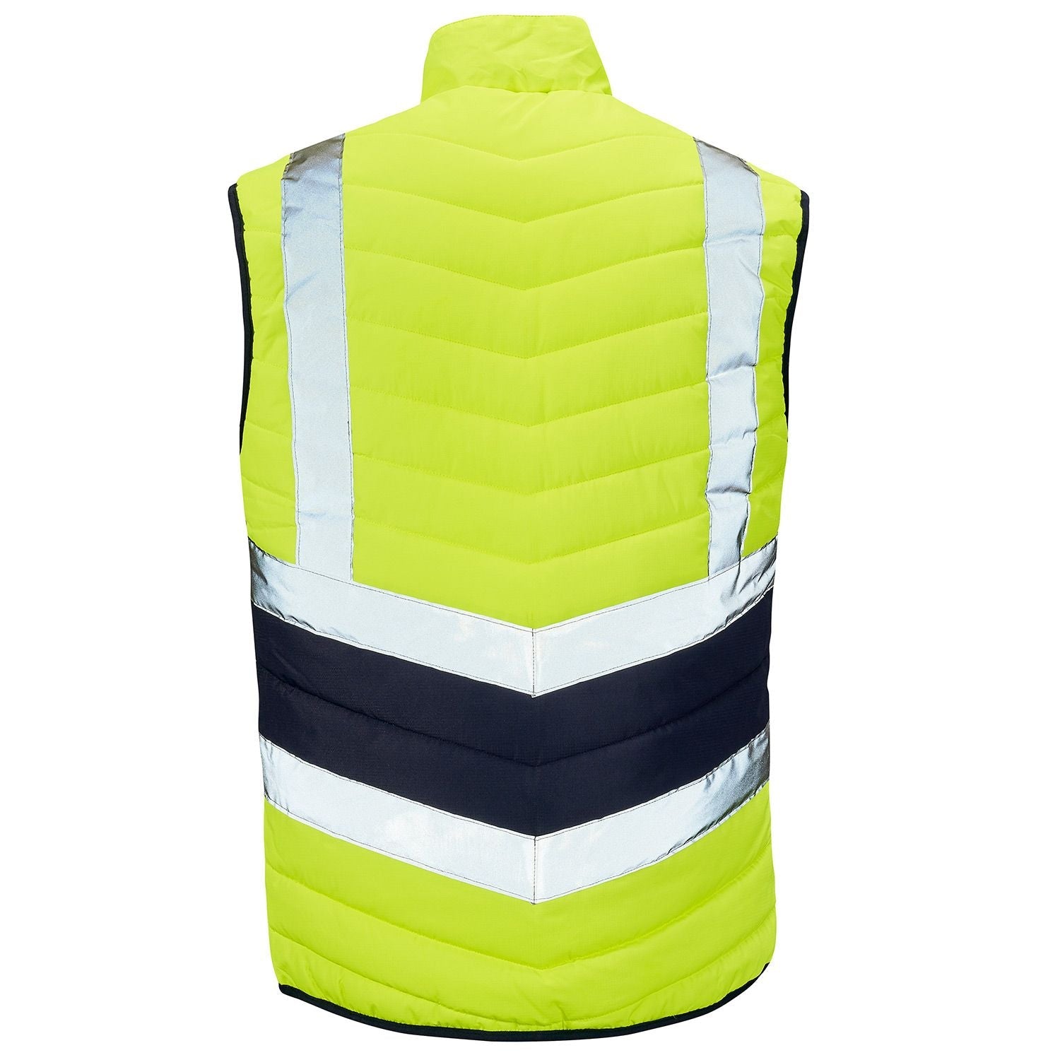 Supertouch Hi Vis Yellow 2 Tone Puffer Bodywarmer