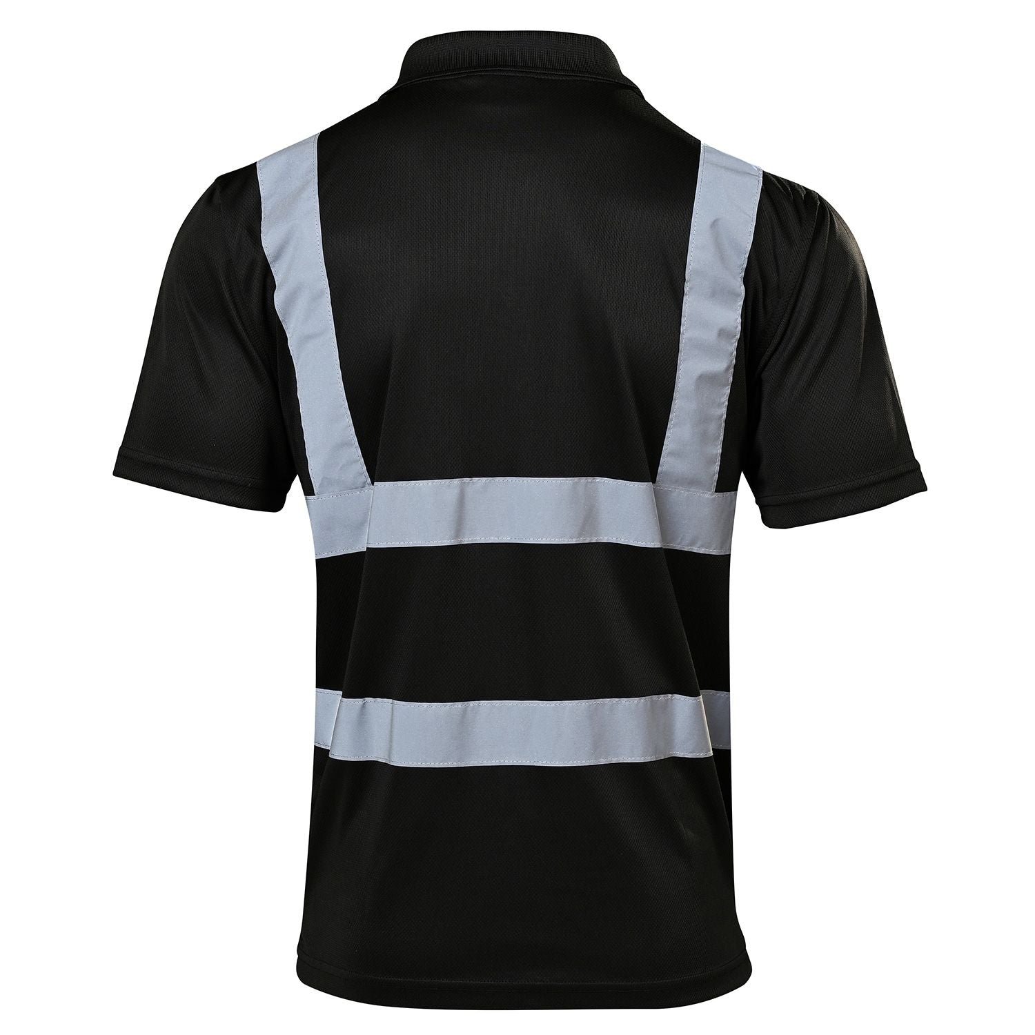 Supertouch Hi Vis Black Bird Eye Polo Shirt