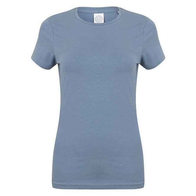 Sf Feel Good Women's Stretch T-Shirt - Stone Blue