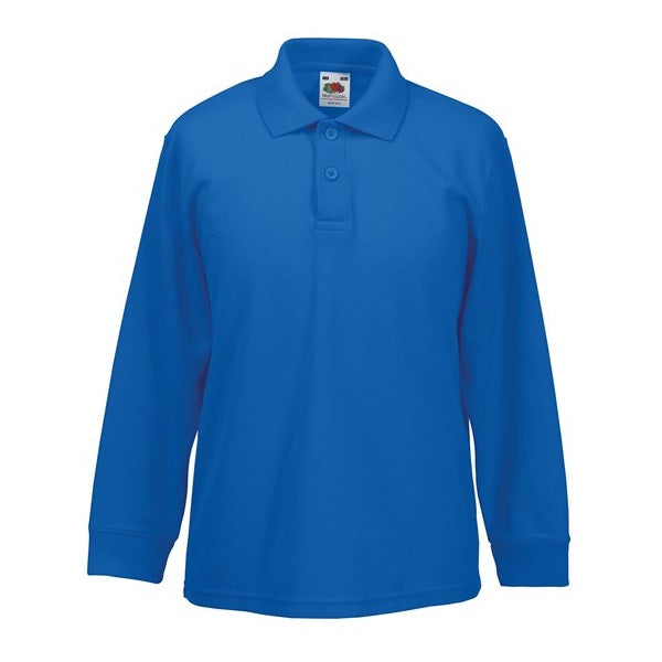 Fruit Of The Loom Kids Long Sleeve 65/35 Polo
