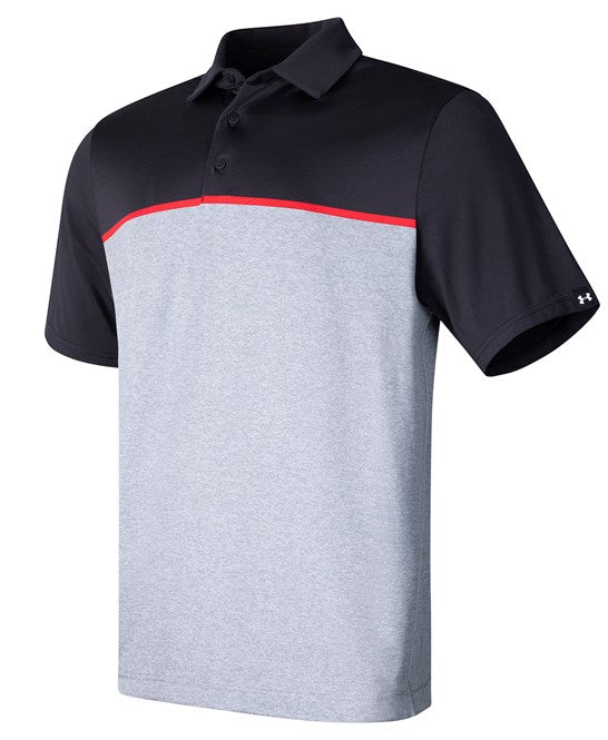 Under Armour Golf Ua Playoff 3.0 Stripe Polo Lb  Edge Lit