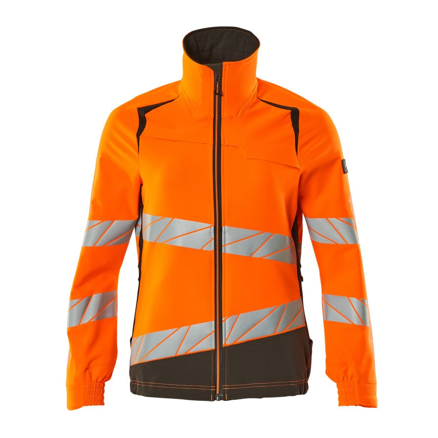 Mascot Accelerate Safe Ladies Fit Ultimate Stretch Work Jacket #colour_hi-vis-orange-dark-anthracite