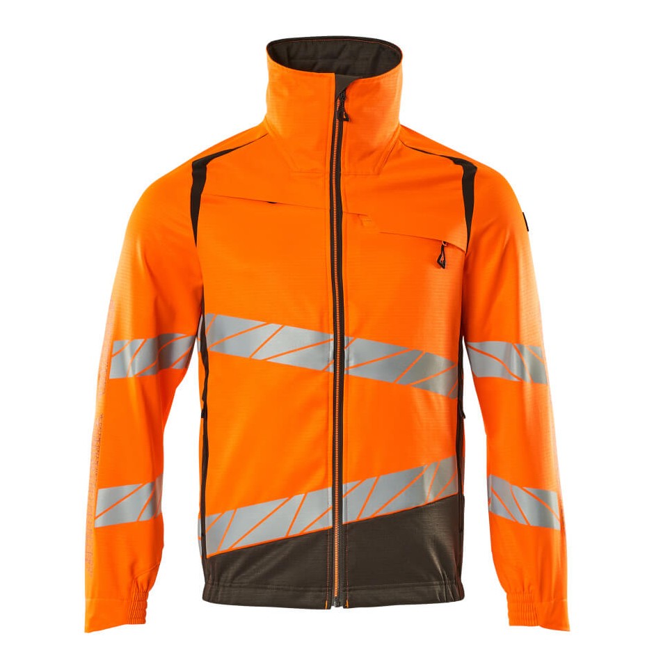 Mascot Accelerate Safe Work Jacket with Stretch Zones #colour_hi-vis-orange-dark-anthracite