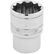 Draper 1/2" Square Drive HI-TORQ® 12 Point Socket (21mm)