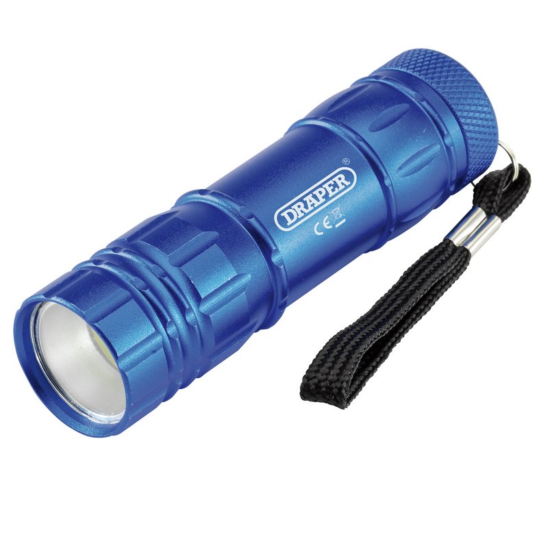 Draper LED Aluminium Hand Torch ( 1 x AA battery)