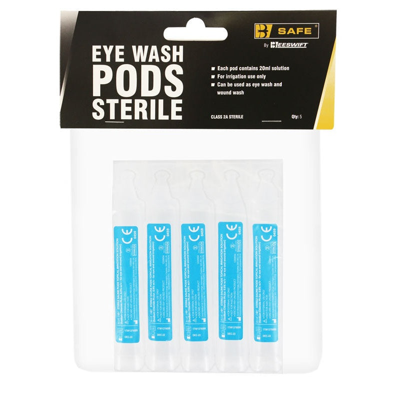 Bsafe Eyewash Pods Pack Of 5 X 20ml Clear