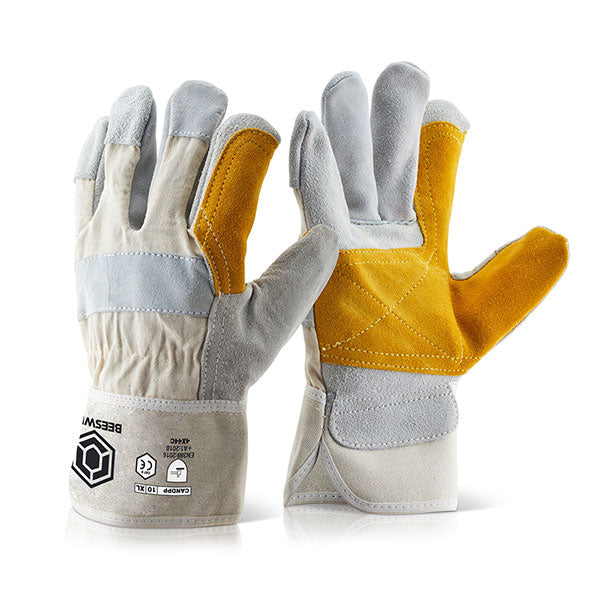 Beeswift Canadian Double Palm High Quality Rigger Glove White