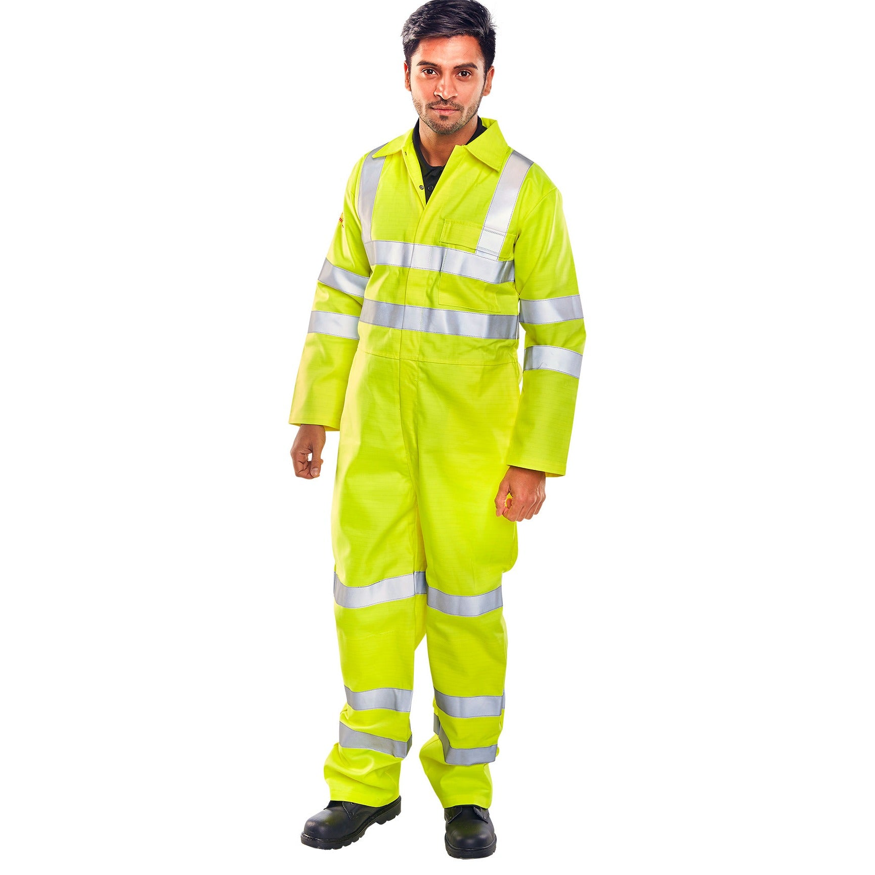 Beeswift Tesla Fire Retardant/Anti-Static Boilersuit En471 Saturn Yellow