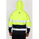 Bisley Taped Hi-Vis Zip Fleece Hoodie with Sherpa Lining