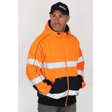 Bisley Taped Hi-Vis Zip Fleece Hoodie with Sherpa Lining