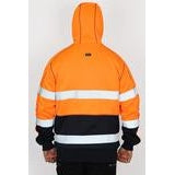 Bisley Taped Hi-Vis Zip Fleece Hoodie with Sherpa Lining