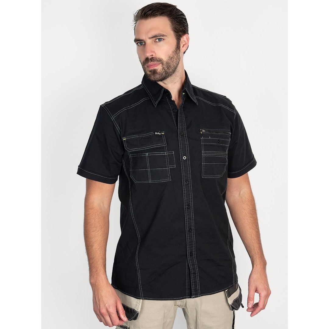 Bisley Shirt Flex & Move Short Sleeve Utility Work Shirt
