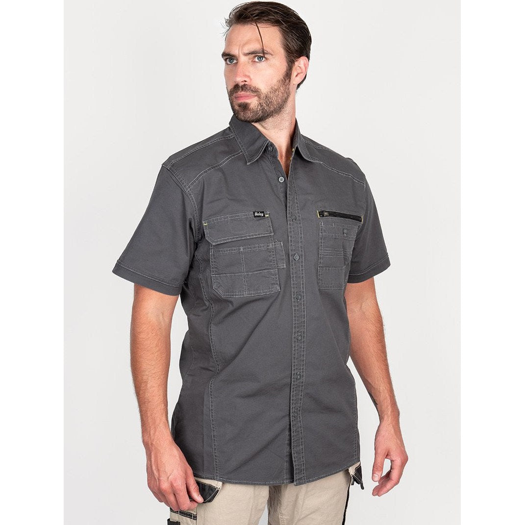 Bisley Shirt Flex & Move Short Sleeve Utility Work Shirt