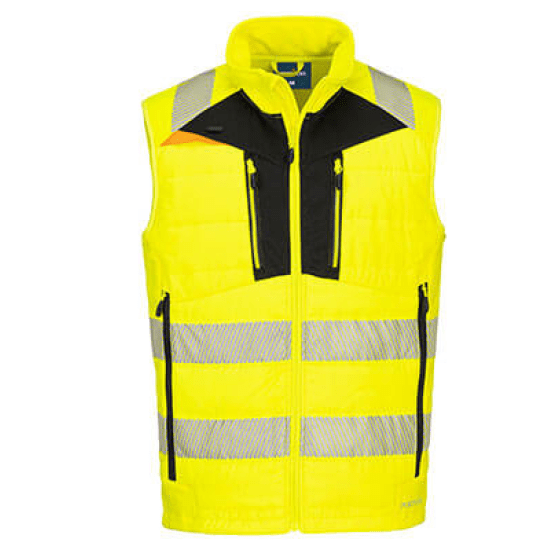 Portwest DX4 Hi-Vis Softshell Gilet #colour_yellow-black