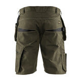 Blaklader Service Shorts with Nailpockets 1494 #colour_dark-olive-green-black
