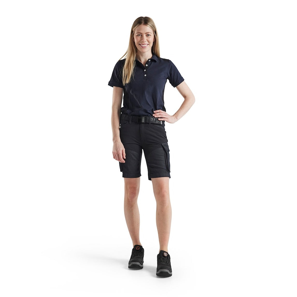 Blaklader Women's Service Shorts Stretch 7137 #colour_navy-blue-black